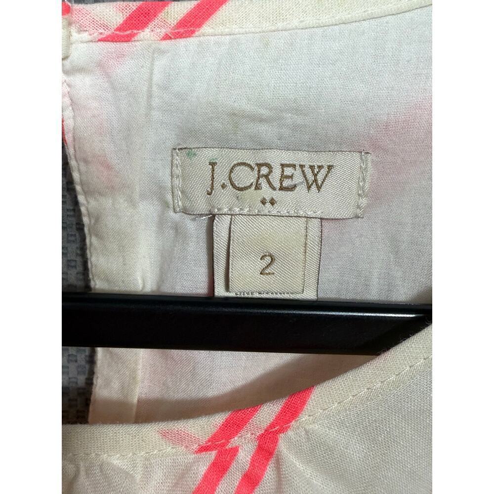 J.Crew Pink Chevron Stripe Shift Dress Size 2 - Picture 4 of 5